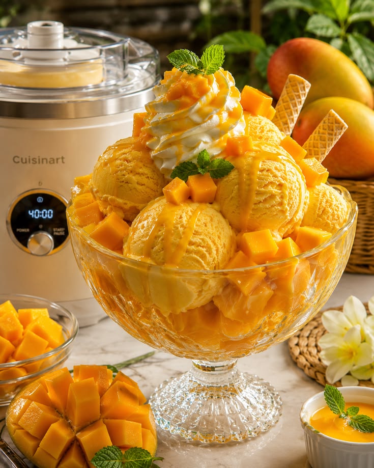 Glace à la mangue